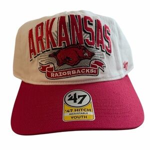 47 Brand Arkansas Razorbacks Youth Snapback Hat Red White Adjustable NCAA